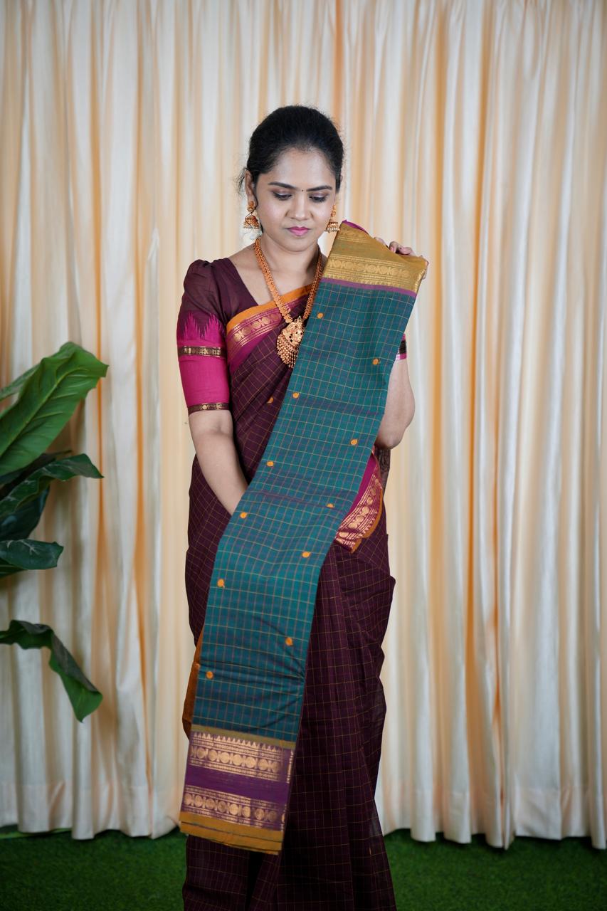 Kanchi cotton korvai buttas 5.5 mtr❌