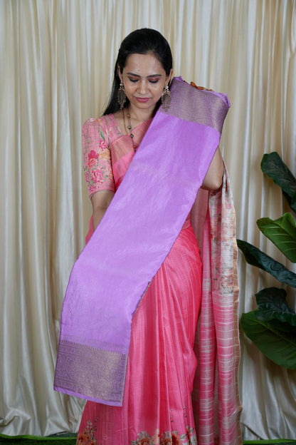 Warm silk saree with small border🥰😎