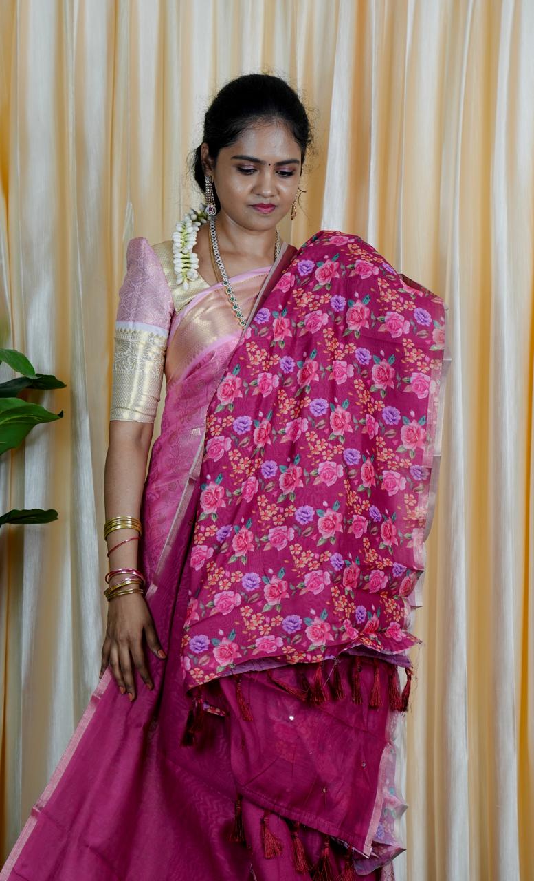 Kalamkari chanderi saree🥰🥳