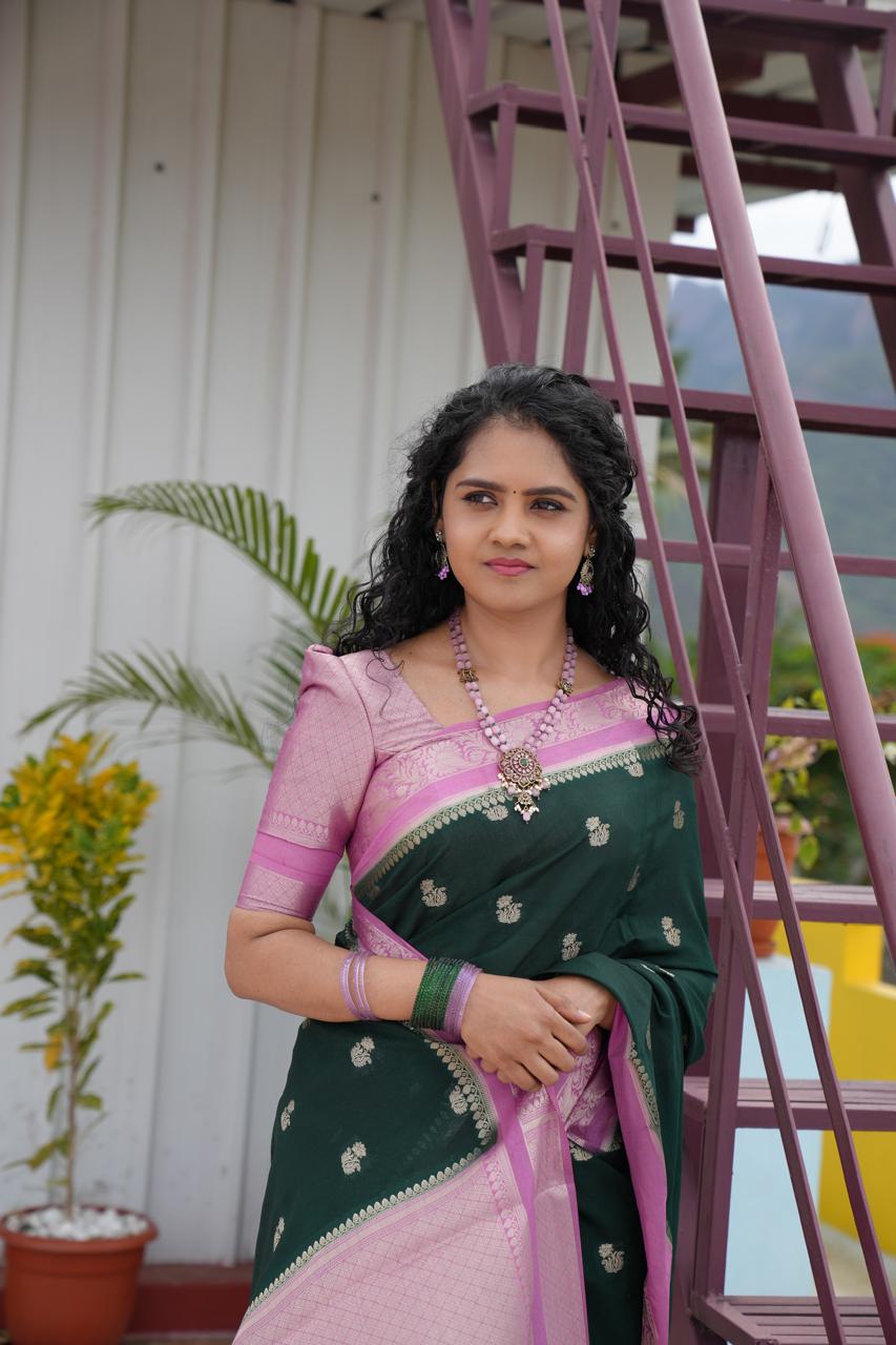 Premium warm silk saree🍏🥳