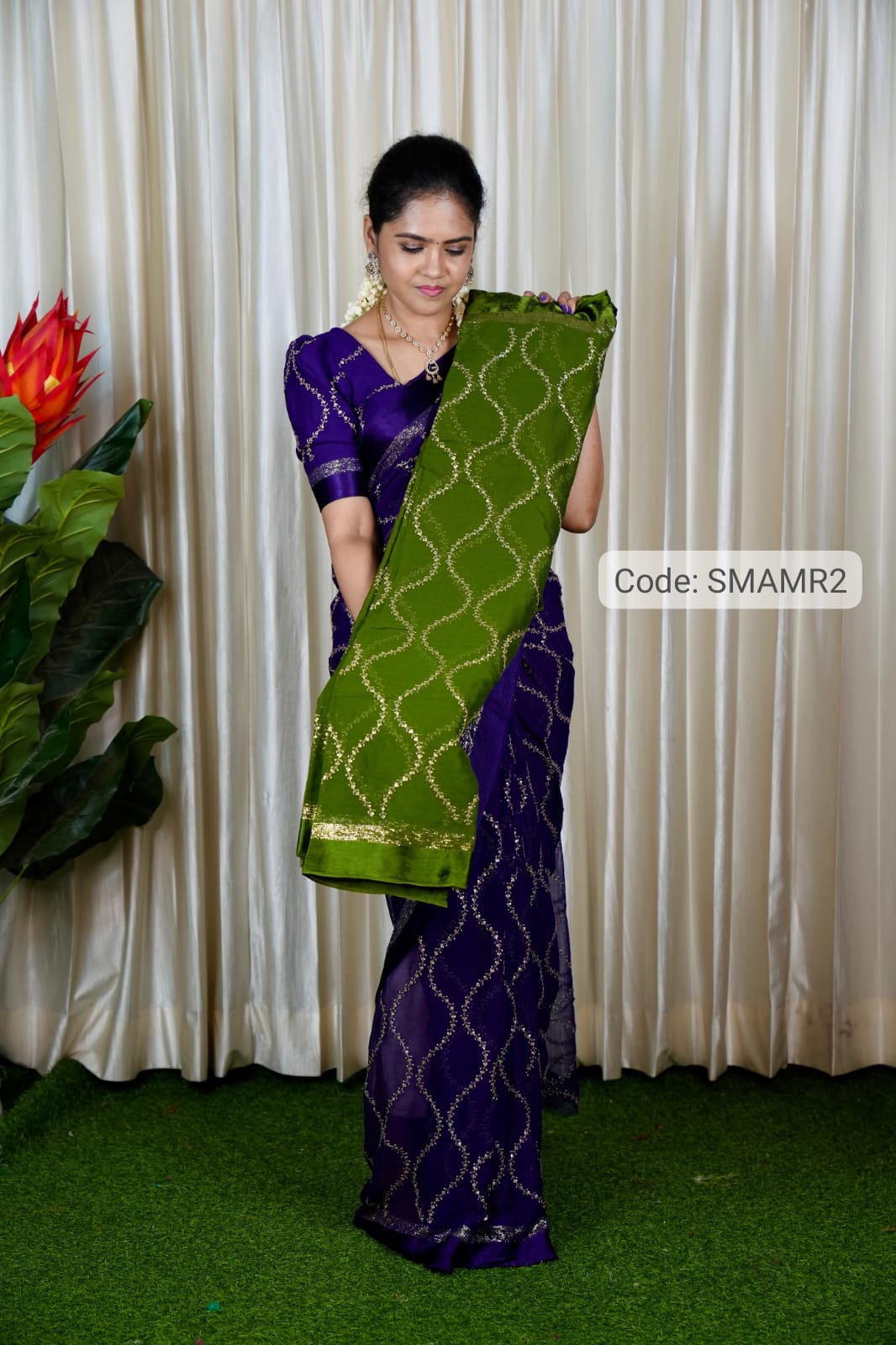 Pure georgette sarees with chumky works.🥳