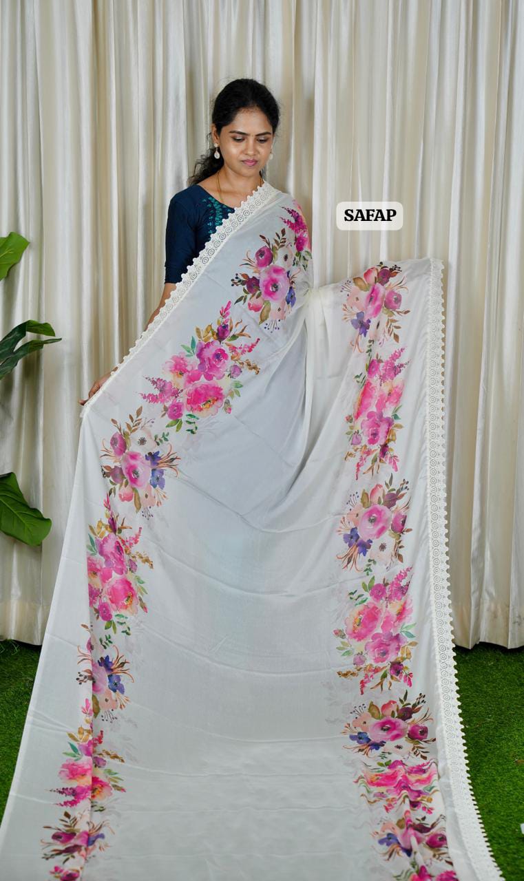 Premium Floral Georgette Designer🥳