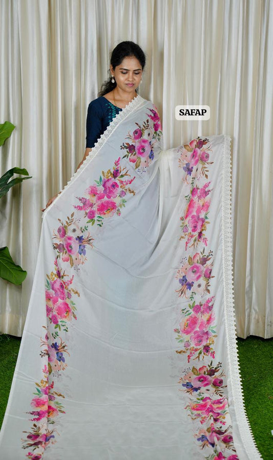 Premium Floral Georgette Designer🥳