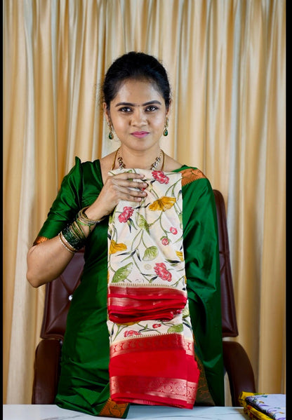 Semi Mysore crepe silk saree 🥳