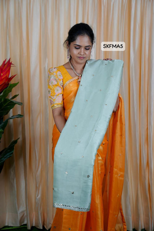 Offer 🤩Jimmy Choo Saree with embroidery blouse😍