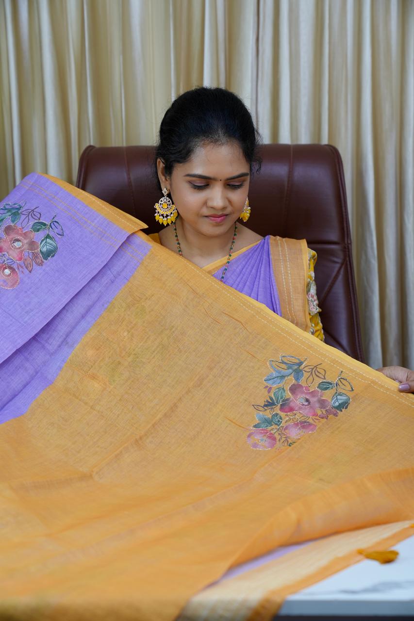 Lenin cotton saree 😎🥰