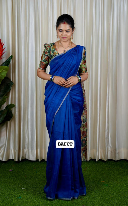 Kalamkari Chanderi Sico saree🥳