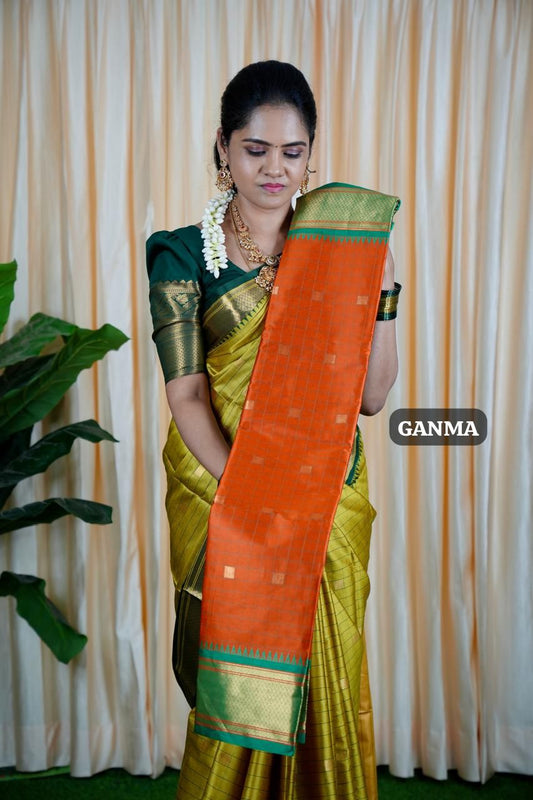 Kalyani silk saree with checks❌