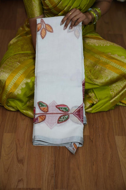 Linen cotton saree 🥳