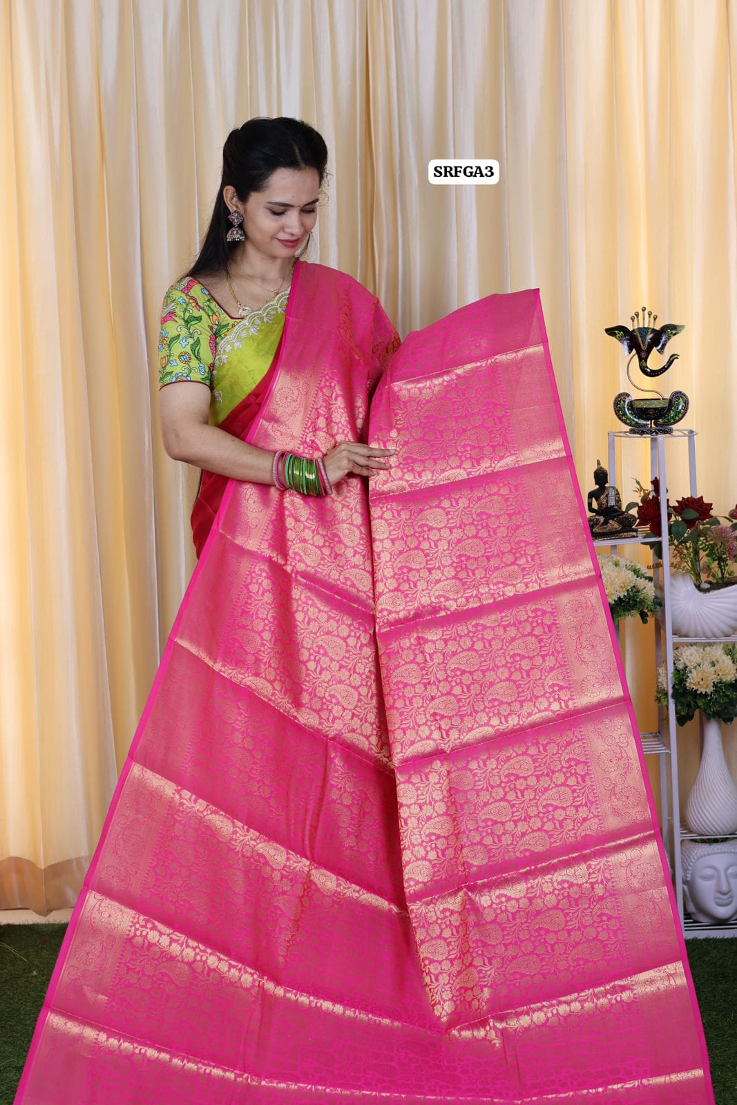 Soft katan semi silk saree with Running blouse🔥🥳