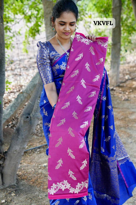 Premium Border less soft Silk saree🥳