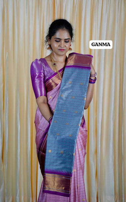 Kalyani silk saree with checks ❌❌