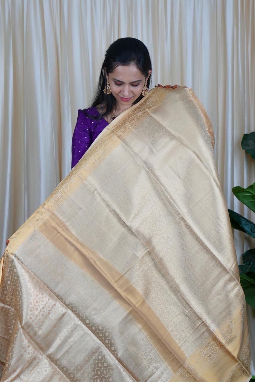 Bridal Kanchipuram Inspired Saree❌ not available