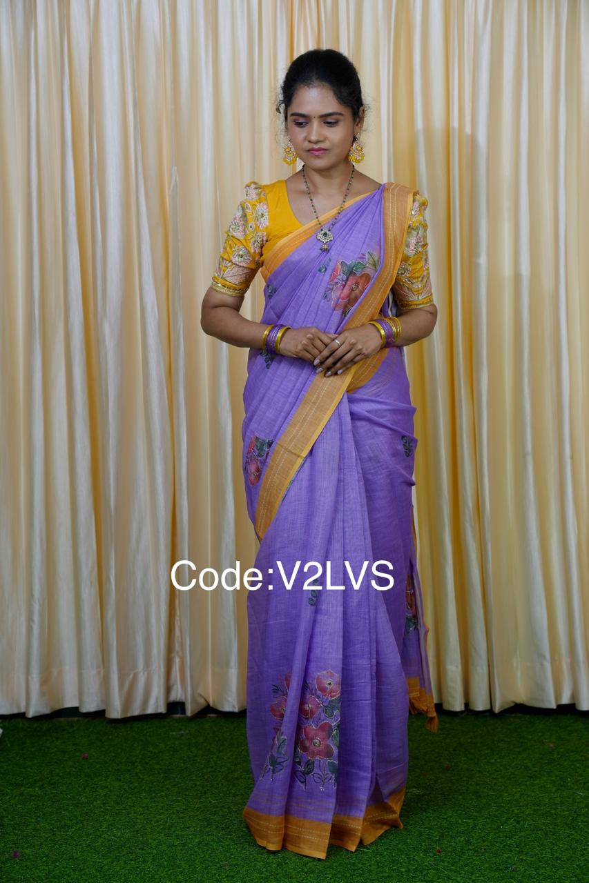 Lenin cotton saree 😎🥰