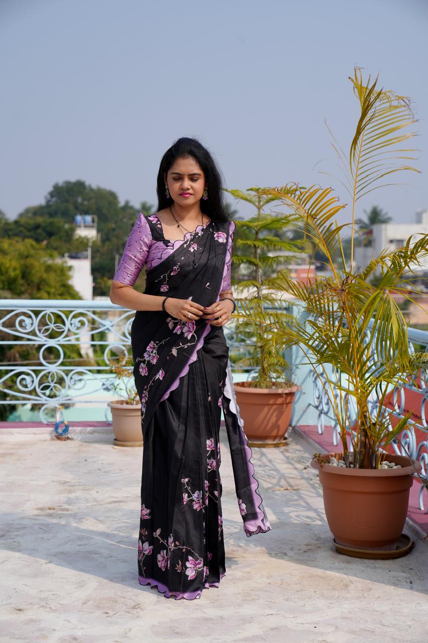Handloom tussar silk🎁