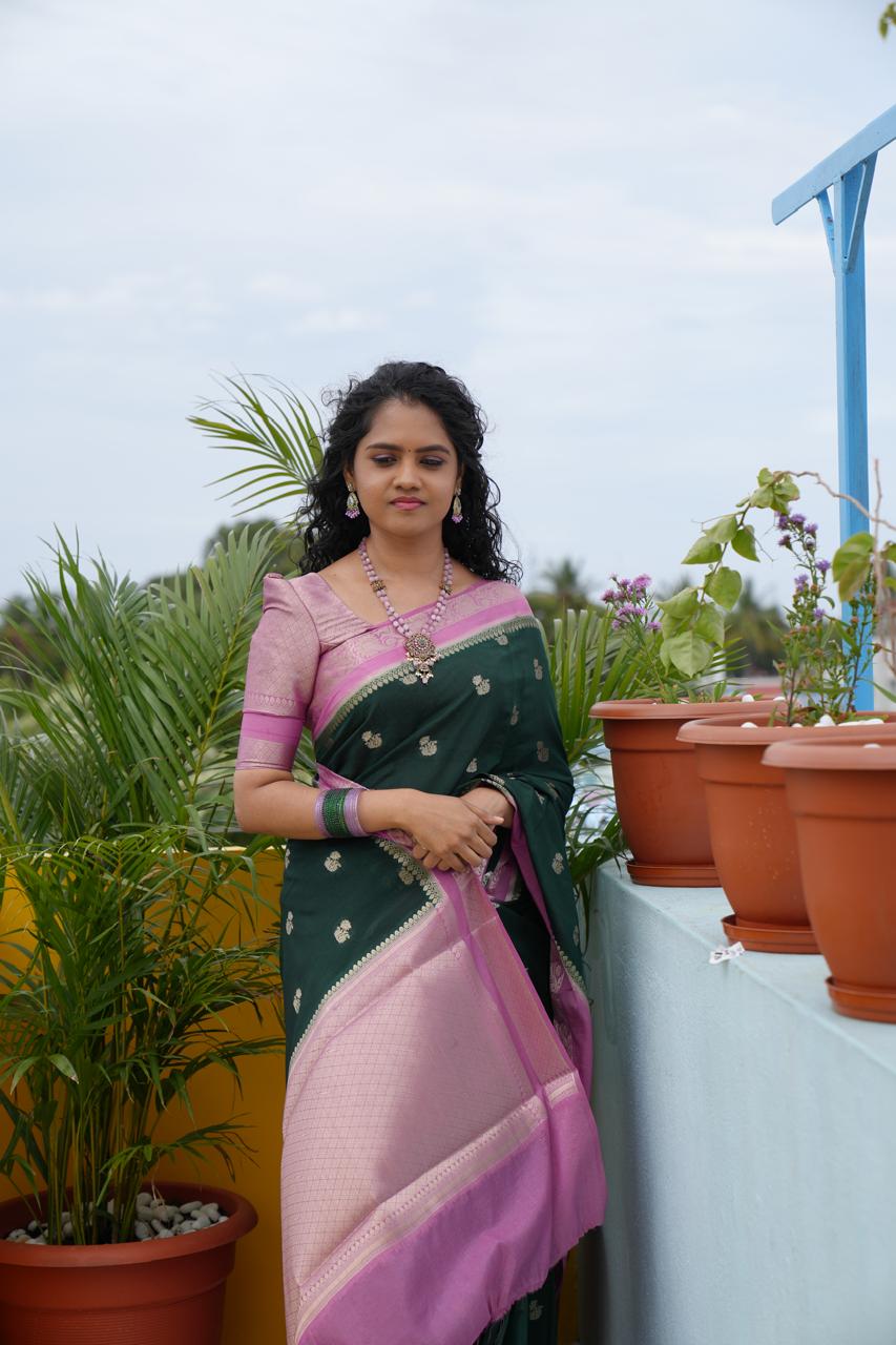 Premium warm silk saree🍏🥳