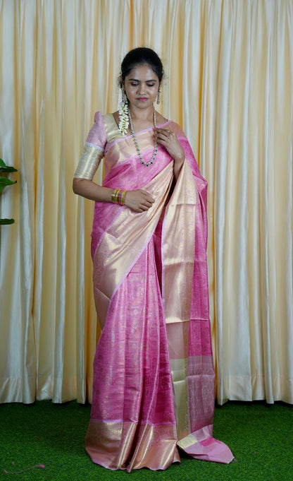 Premium soft katan sarees🥳✅Pink 2