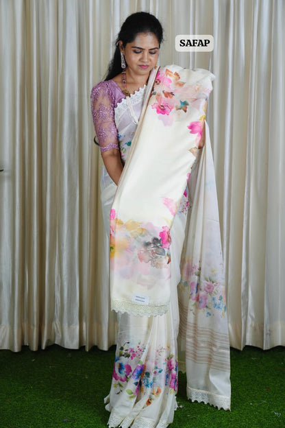 Premium Floral Georgette Designer🍄🥳