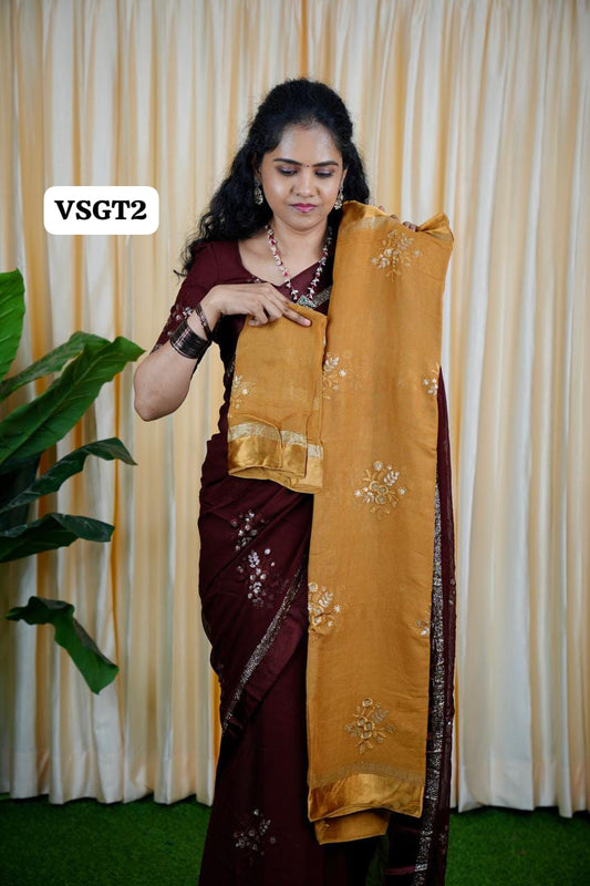 Viscose Georgette saree🥳
