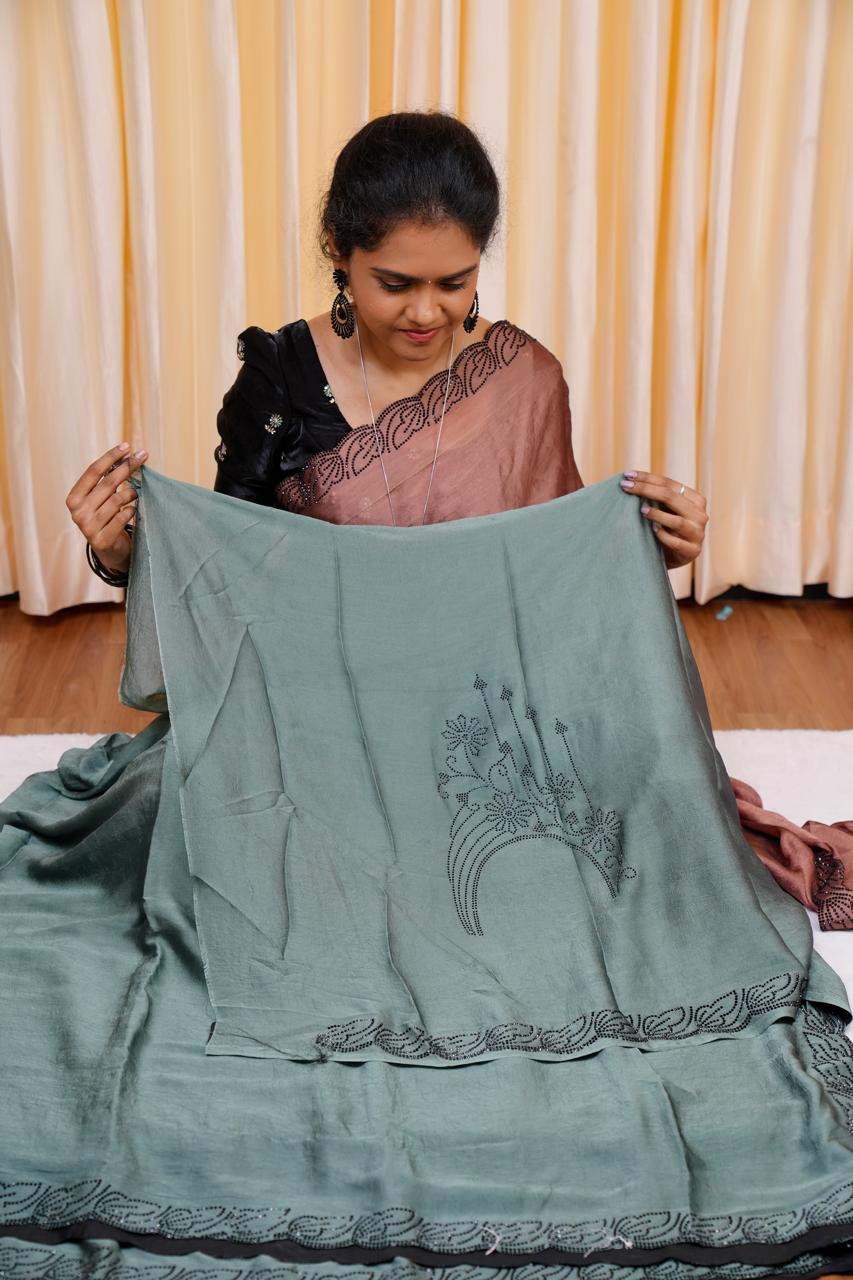 Fendy chiffon saree🥰😎🥳