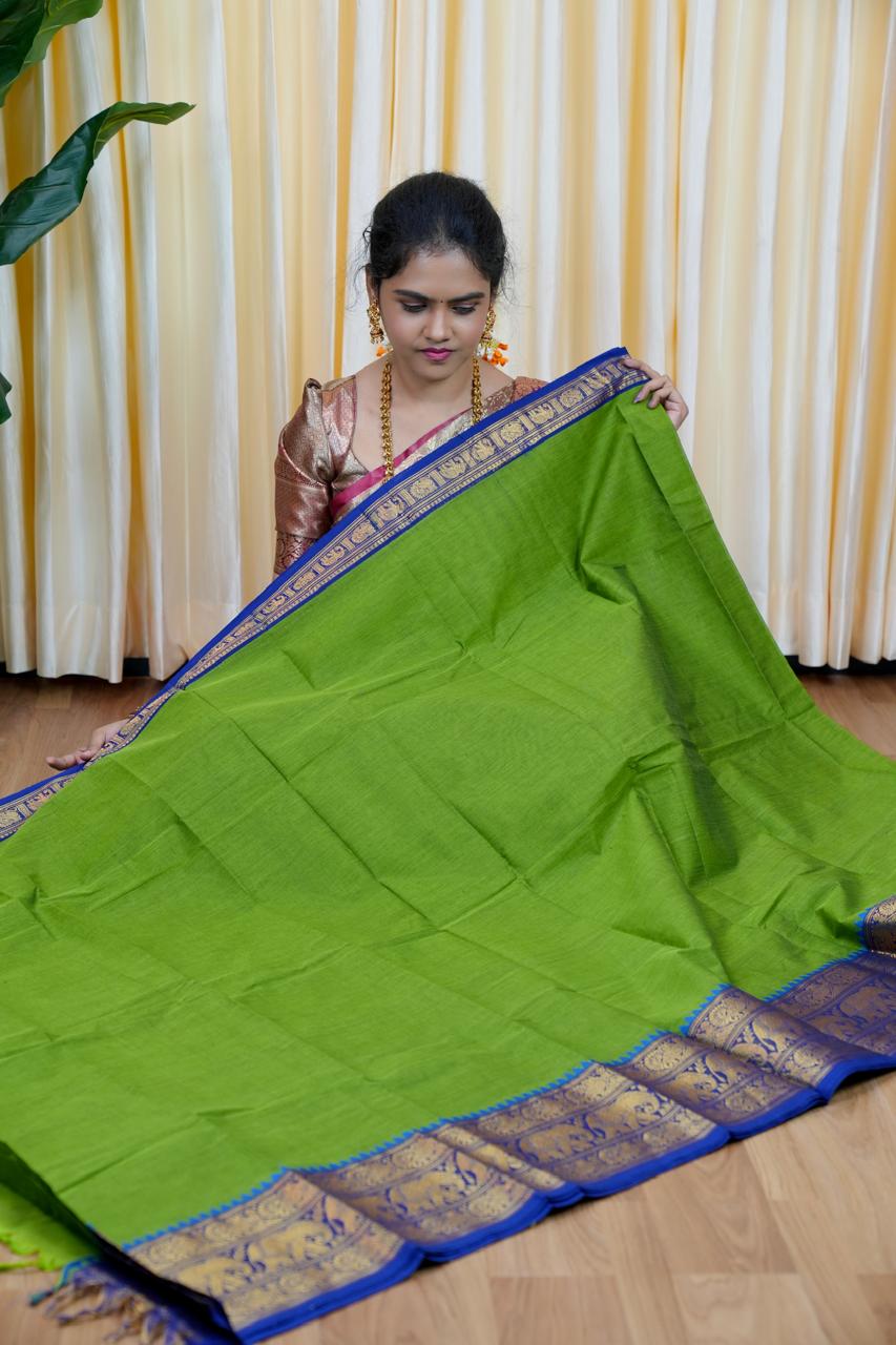 Kanchi cotton saree🥰😎📚