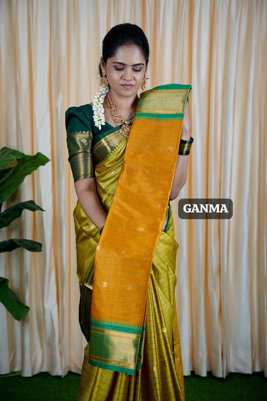 Kalyani silk saree with checks ❌