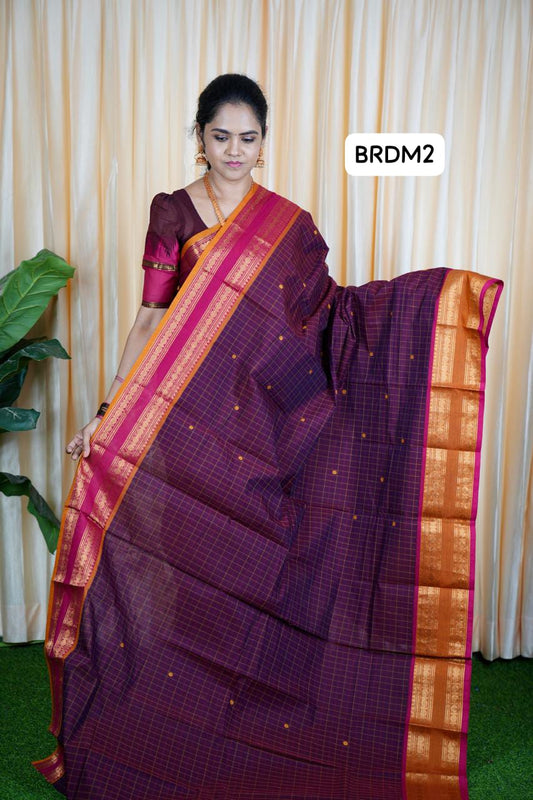 Kanchi cotton korvai buttas 5.5 Mtr❌