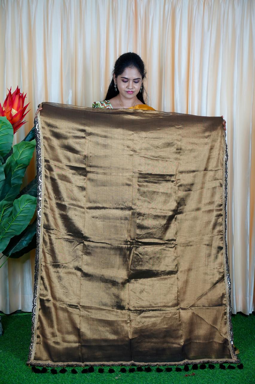 Kadhi Tissue with cut work Lace🥳