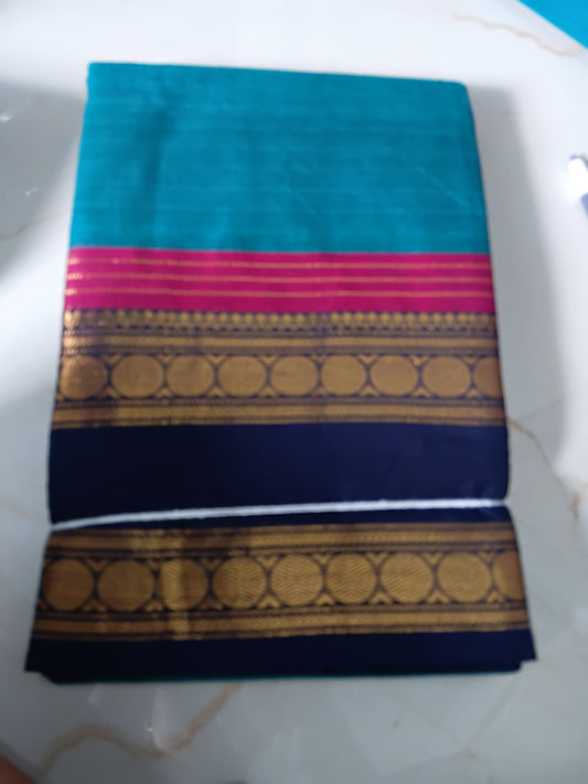 Kanchi Cotton With retta petta border📷