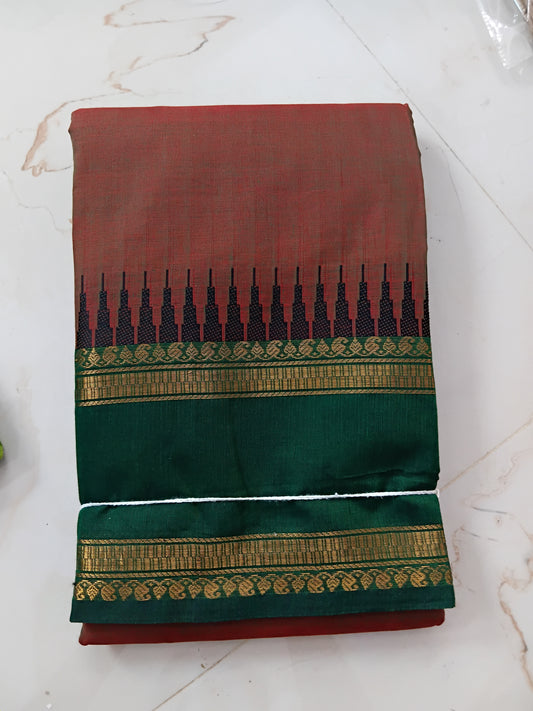 Premium Chettinad Cotton saree with running blouse📷