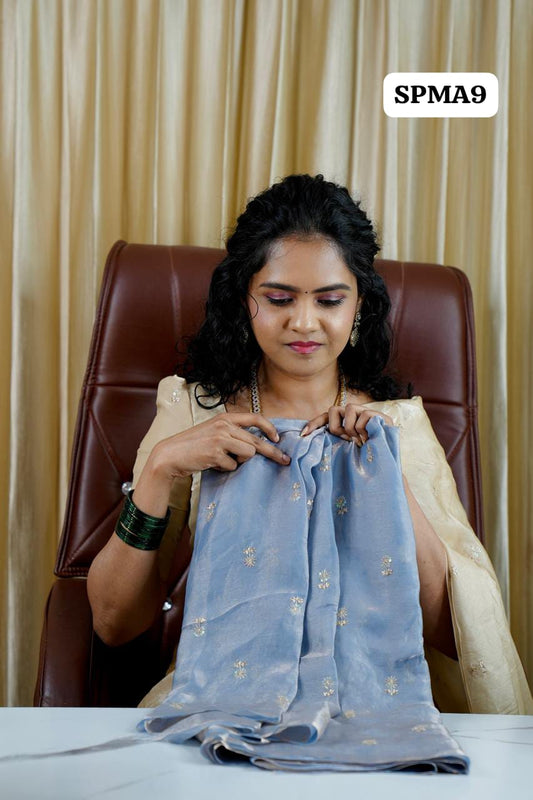 Space silk saree with same blouse🥰 🥳