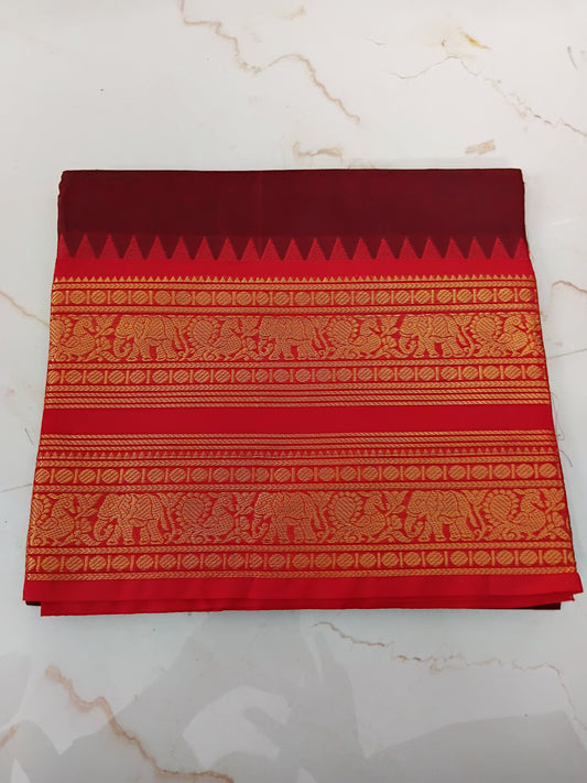 Pure cotton salwar maroon with red stiched