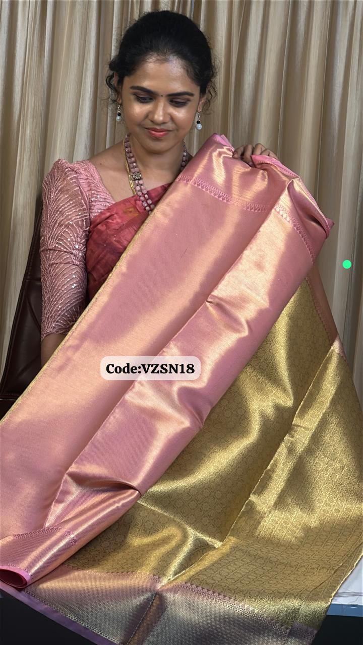 Golden katan tissue semi silk🥰🤩