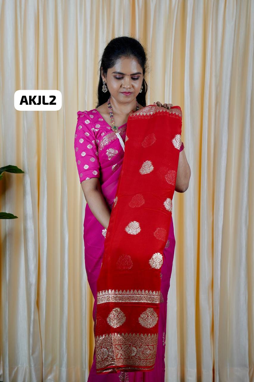 Viscose georgette saree🥳✅
