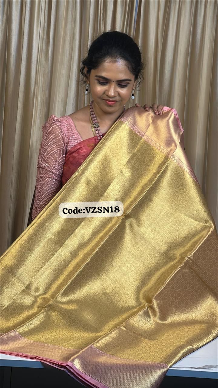 Golden katan tissue semi silk🥰🤩