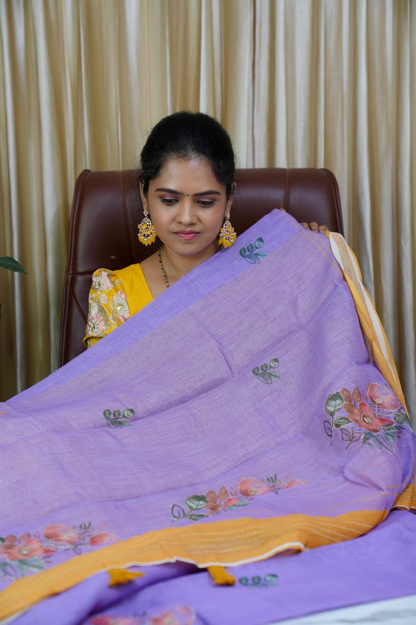 Lenin cotton saree 😎🥰