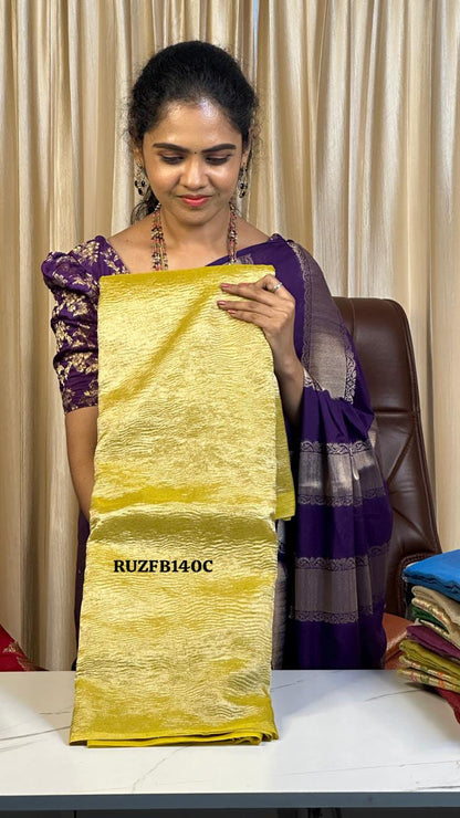 Borderless crushed tissue saree😎🥰 offer