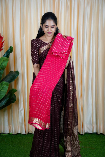Viscose Georgette Sarees🥳