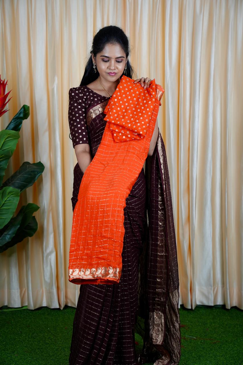 Viscose Georgette Sarees😍🥳