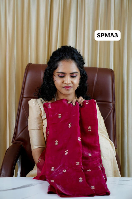 Space silk saree with same blouse🥰🥳