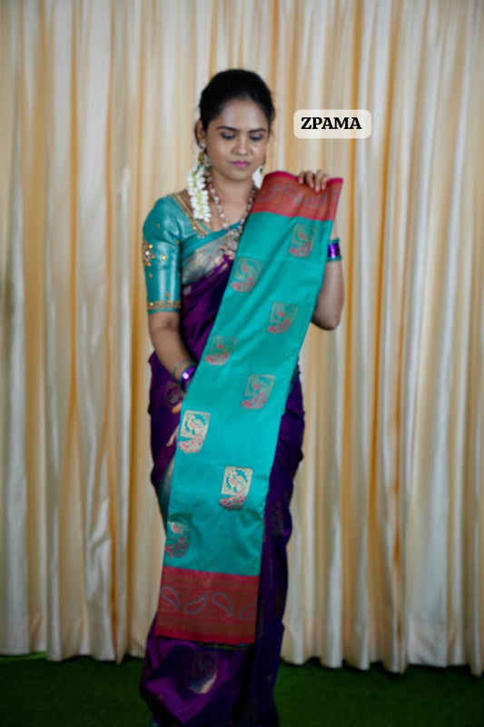 Premium Paithani Semi Silk Sarees  🥳