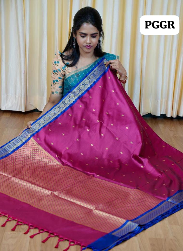 Kanchi soft silk saree🌈🥰😎📚