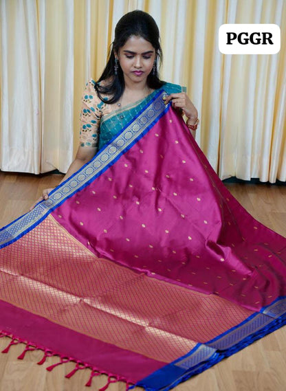 Kanchi soft silk saree🌈🥰😎📚