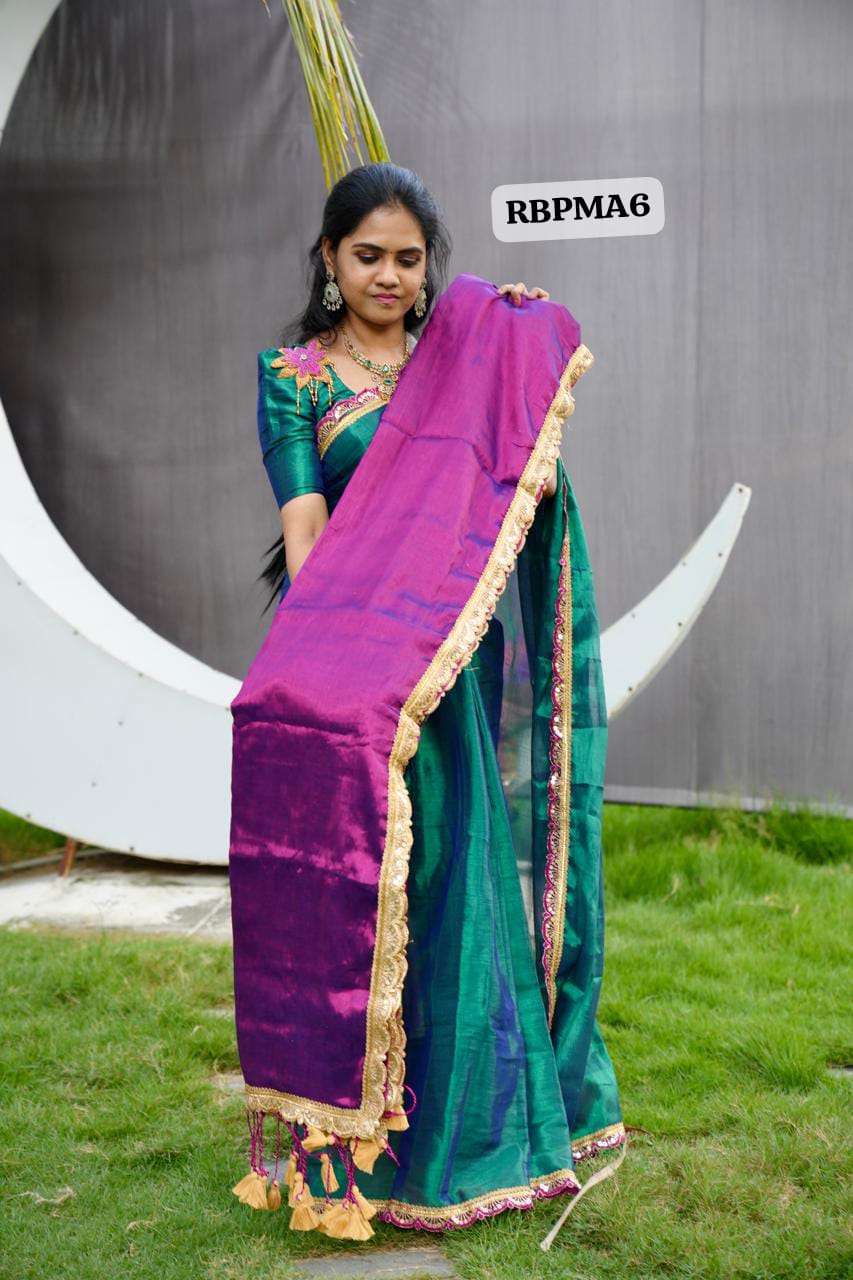 Kadhi Tissue with Cut Work Lace🥳
