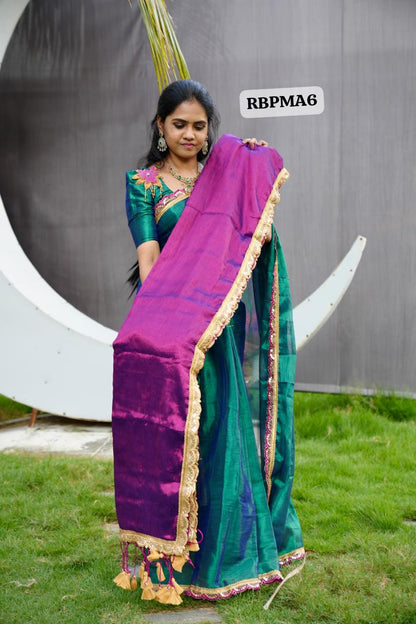 Kadhi Tissue with Cut Work Lace🥳