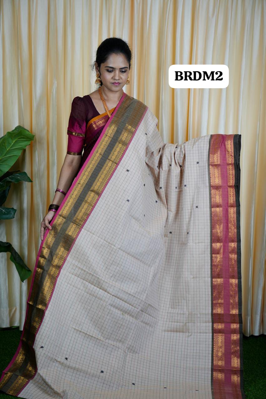 Kanchi cotton korvai buttas 5.5 Mtr❌