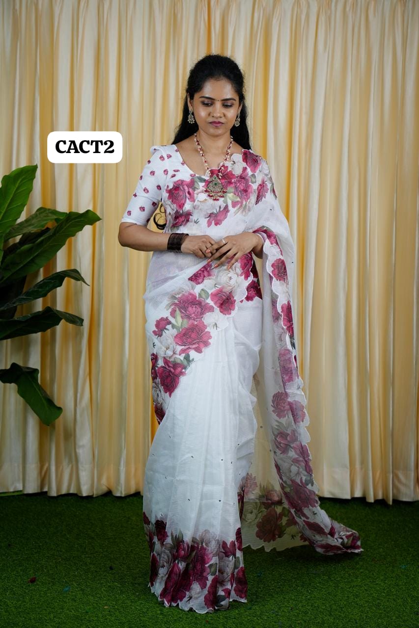 Chanderi cotton saree 🥳
