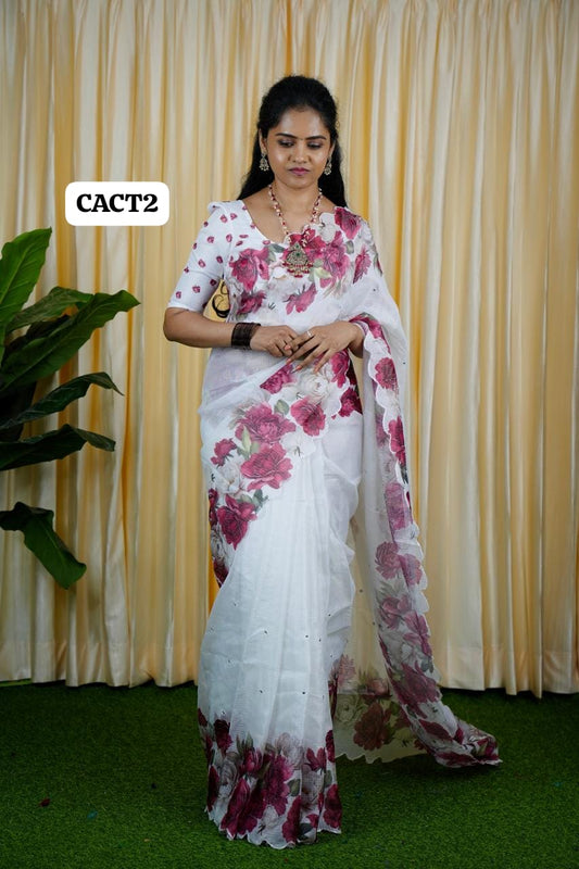 Chanderi cotton saree 🥳