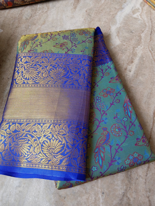 Kanchi semi silk blue📷