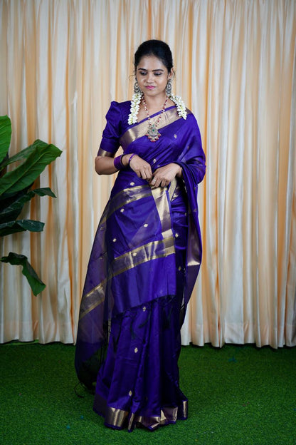 Nayanthara saree(Exact colour) (Deep Purple)  🍄✅